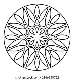 Round Celtic pattern is black and white.