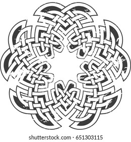 Round Celtic pattern. Element of Scandinavian or Celtic ornament