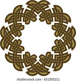 Round Celtic pattern. Element of Scandinavian or Celtic ornament