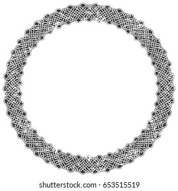 Round Celtic pattern. Element of Scandinavian or Celtic ornament
