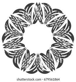 Round Celtic pattern. Element of Scandinavian or Celtic ornament