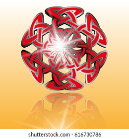 Round Celtic pattern. Vector illustration EPS10 as element of Scandinavian or Celtic ornament