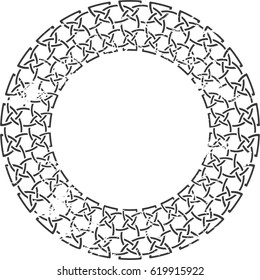 Round Celtic pattern. Vector illustration as element of Scandinavian or Celtic ornament