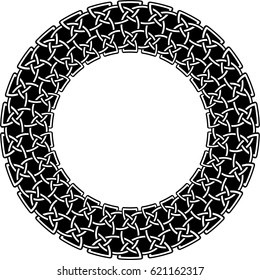 Round Celtic pattern. Vector illustration as element of Scandinavian or Celtic ornament