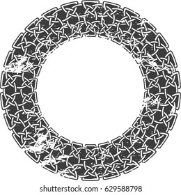 Round Celtic pattern. Vector illustration as element of Scandinavian or Celtic ornament