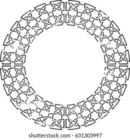 Round Celtic pattern. Vector illustration as element of Scandinavian or Celtic ornament
