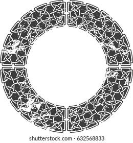 Round Celtic pattern. Vector illustration as element of Scandinavian or Celtic ornament