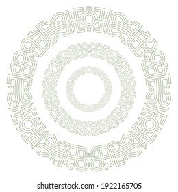 Round Celtic, Scandinavian Design, Celtic pattern, isolated on white, vector illustration