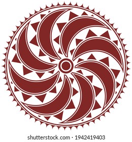 Round Celtic, Scandinavian Design, Celtic pattern, isolated on white, vector illustration