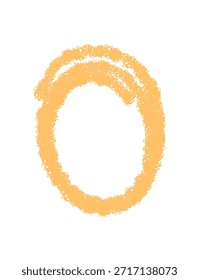 Marco de tiza redonda con estilo de boceto y contorno dibujado a mano en bruto forman un borde de la insignia. El subrayado de crayón amarillo ofrece un fondo de texto moderno para un uso simple de mensajes, tarjetas o Plantillas.