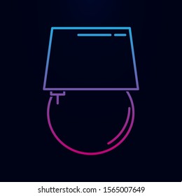 Round chandelier nolan icon. Simple thin line, outline vector of household icons for ui and ux, website or mobile application