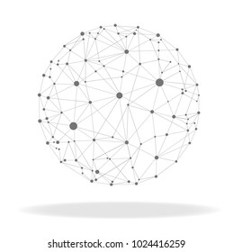 Round chart for business infographics with the set of flat icons and design elements