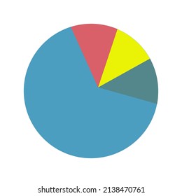 Gráfico circular en forma de icono que muestra la analítica