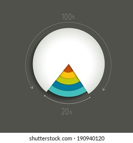 Round chart, graph.  Infographics elements.