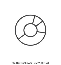 Round chart icon Logo symbol outline set