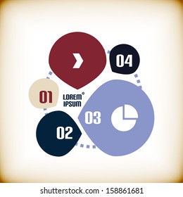 Round chart infographic template