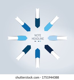 Round chart, scheme, infographic .