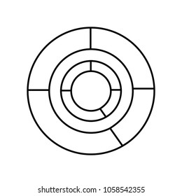 round chart statistic data diagram icon