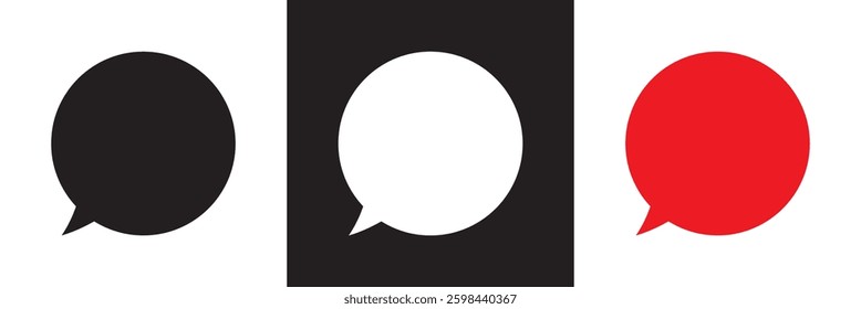 Round  chat line icon, Talk bubble speech flat design vector pictogram, infographic interface elements for app logo web button UI.  Vector illustration. isolated on white and black background. EPS 10