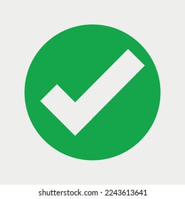 Round Check Mark Symbol Vector illustration