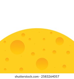 Round cheese background seamless pattern. Circle shape on white background. Cheese texture in realistic style vector illustration.