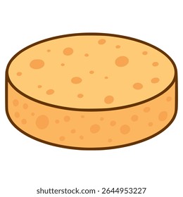 round cheese food nature healthy flat color vector illustration template design
