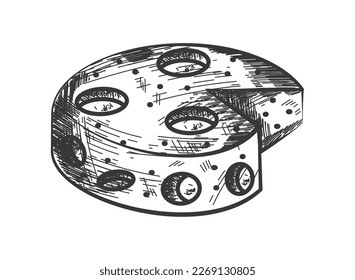 round cheese icon isolated design