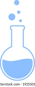Round chemical bottle, illustration, vector on white background.