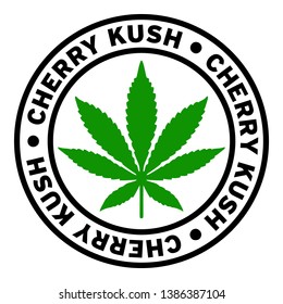 Round Cherry Kush Marijuana Strain Clipart