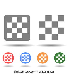 Round chess board icon vector logo isolated on background