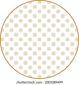 Round Chinese decoration elements with pattern. Frame, border, tiles. Traditional patterns and decor for greeting cards, patterns, textiles. For clothing, furniture and packaging. Flat vector icons.