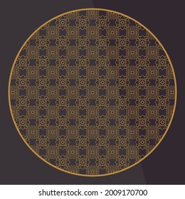 Round Chinese decoration elements with pattern. Frame, border, tiles. Traditional patterns and decor for greeting cards, patterns, textiles. For clothing, furniture and packaging. Flat vector icons.