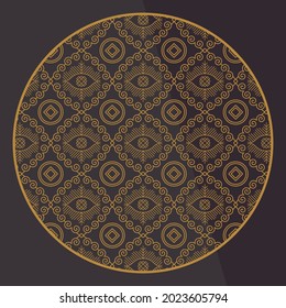 Round Chinese decoration elements with pattern. Frame, border, tiles. Traditional patterns and decor for greeting cards, patterns, textiles. For clothing, furniture and packaging. Flat vector icons.