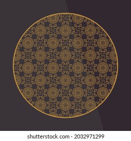 Round Chinese decoration elements with pattern. Frame, border, tiles. Traditional patterns and decor for greeting cards, patterns, textiles. For clothing, furniture and packaging. Flat vector icons.