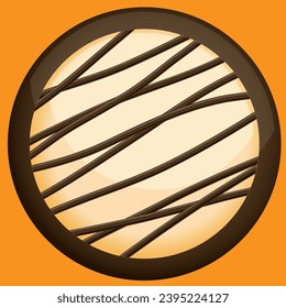 ilustración vectorial de las cookies de chocolate redondo