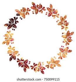 Round Christmas frame with holly berries silhouettes. Copy space. Christmas design decor element. Vector clip art.