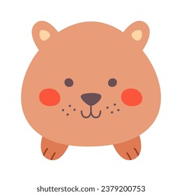 Round Chubby Bear Vector Illustration
