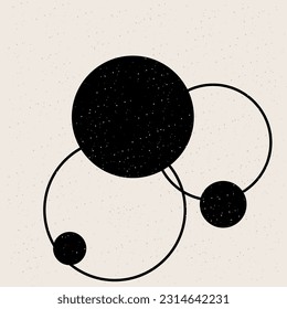 Round Circle Abstract Line Shape Icon Element Symbol Artwork Pattern Backgrund Round Icon Retro Style Print Graphic Design