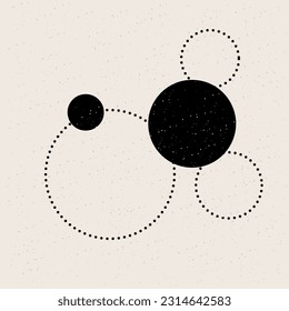 Round Circle Abstract Line Shape Icon Element Symbol Artwork Pattern Backgrund Round Icon Retro Style Print Graphic Design