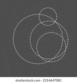 Round Circle Abstract Line Shape Icon Element Symbol Artwork Pattern Backgrund Round Icon Retro Style Print Graphic Design
