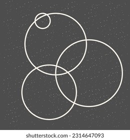 Circulo redondo Resumen Forma de línea Icono Símbolo Patrón de ilustración Icono redondeo Estilo retro Diseño gráfico de impresión