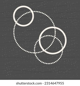 Round Circle Abstract Line Shape Icon Element Symbol Artwork Pattern Backgrund Round Icon Retro Style Print Graphic Design