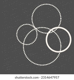 Round Circle Abstract Line Shape Icon Element Symbol Artwork Pattern Backgrund Round Icon Retro Style Print Graphic Design