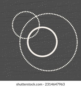 Round Circle Abstract Line Shape Icon Element Symbol Artwork Pattern Backgrund Round Icon Retro Style Print Graphic Design