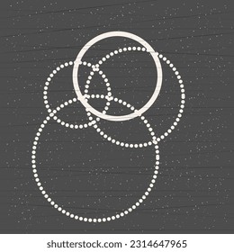 Round Circle Abstract Line Shape Icon Element Symbol Artwork Pattern Backgrund Round Icon Retro Style Print Graphic Design