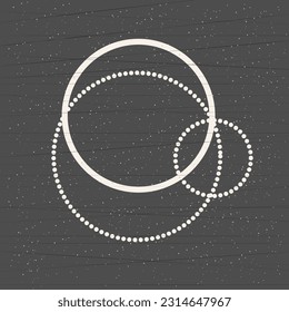 Round Circle Abstract Line Shape Icon Element Symbol Artwork Pattern Backgrund Round Icon Retro Style Print Graphic Design