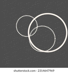 Round Circle Abstract Line Shape Icon Element Symbol Artwork Pattern Backgrund Round Icon Retro Style Print Graphic Design