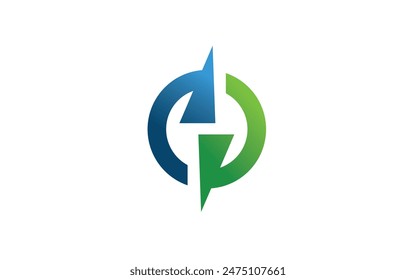 Runder Kreis Pfeil farbige Logo Vektorgrafik Bild