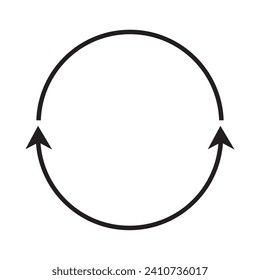  Icono de flecha redonda. Ilustración simple del icono del vector de flecha redonda para el diseño web aislado en fondo blanco