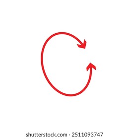 Round circle arrow icon. Simple illustration of round circle arrow vector icon for web design isolated on white background
